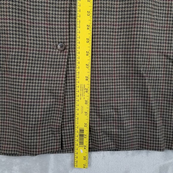 Country Shop Skirt Women 12 Houndstooth Button Front Straight Pockets Academia - Picture 8 of 11